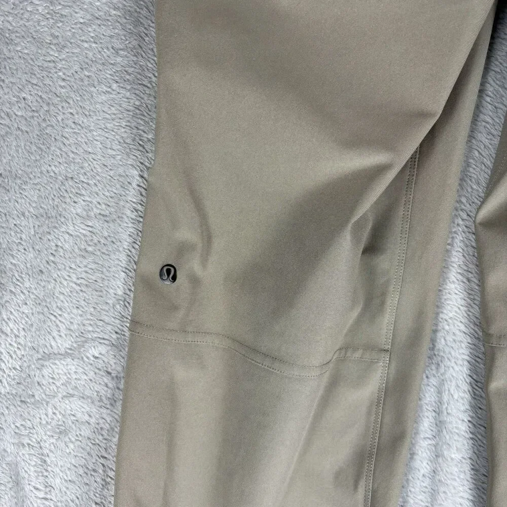 Lululemon ABC Chino Pants Mens‎ 32 Beige Polyester Stretch Slim Fit